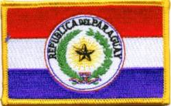 Paraguay Flag - Embroidered Iron On Patch