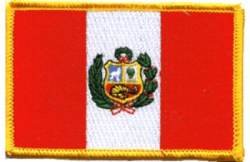 Peru Flag - Embroidered Iron On Patch