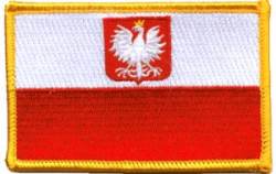 Poland Flag - Embroidered Iron On Patch