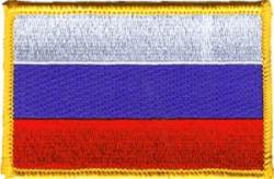 Russia Flag - Embroidered Iron On Patch