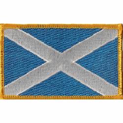 Scotland Flag w/ Cross - Embroidered Iron-On Patch