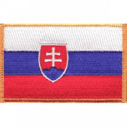 Slovakia Flag -  Embroidered Iron On Patch