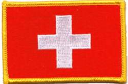 Switzerland Flag - Embroidered Iron On Patch