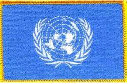 United Nations Flag - Embroidered Iron On Patch