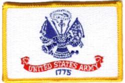 Army Flag - Embroidered Iron On Patch