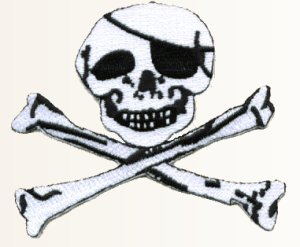 Jolly Roger Outline Patch