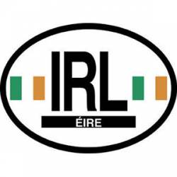 IRL Ireland Eire - Reflective Oval Sticker