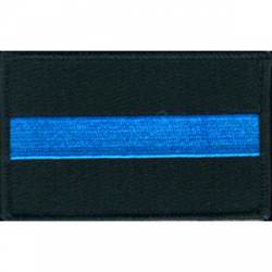 Thin Blue Line - Embroidered Iron On Patch
