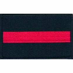 Thin Red Line - Embroidered Iron-On Patch