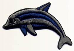 Dolphin - Embroidered Iron On Patch