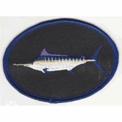 Blue Marlin - Embroidered Iron-On Patch