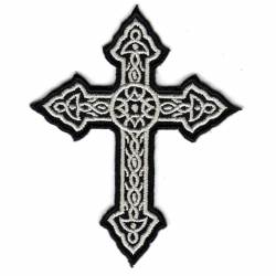 Ornate Cross - Embroidered Iron-On Patch