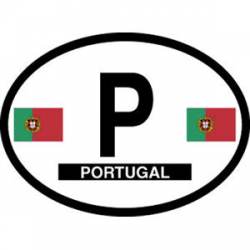 P Portugal - Reflective Oval Sticker
