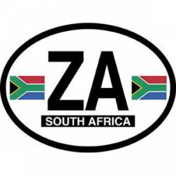 ZA South Africa - Reflective Oval Sticker