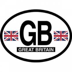 GB Great Britain - Reflective Oval Sticker