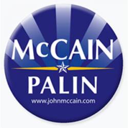 John McCain Sarah Palin 2008 President Spotlight - Button