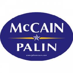 McCain Palin - Oval Sticker
