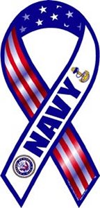 Navy Mini Ribbon Magnet