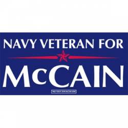 Navy Veteran For McCain - Bumper Sticker