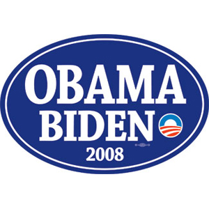 Barack Obama Joe Biden - Oval Sticker