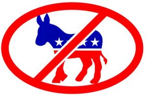 Anti Democrat Oval Sticker