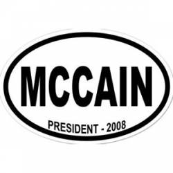 John McCain For President - Oval Sticker