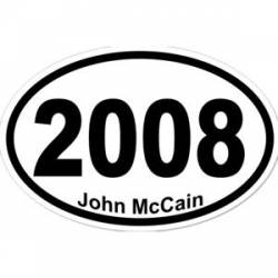 John McCain 2008 - Oval Sticker