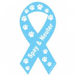Please Spay And Neuter - Blue Ribbon Magnet