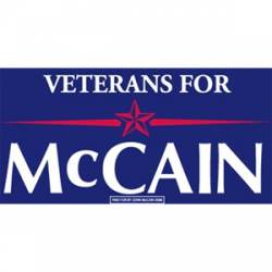 Veterans For McCain - Bumper Sticker
