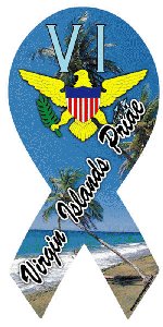 Virgin Islands Pride Ribbon Magnet