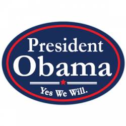 Yes We Did - Oval Magnet