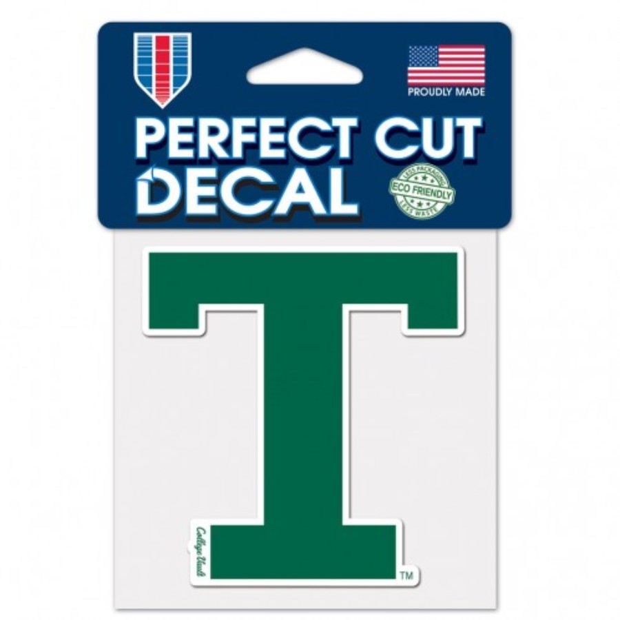 Tulane University Green Wave Retro - 4x4 Die Cut Decal