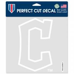 Cleveland Guardians - 8x8 White Die Cut Decal