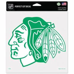 Chicago Blackhawks Green Irish - 8x8 Die Cut Decal