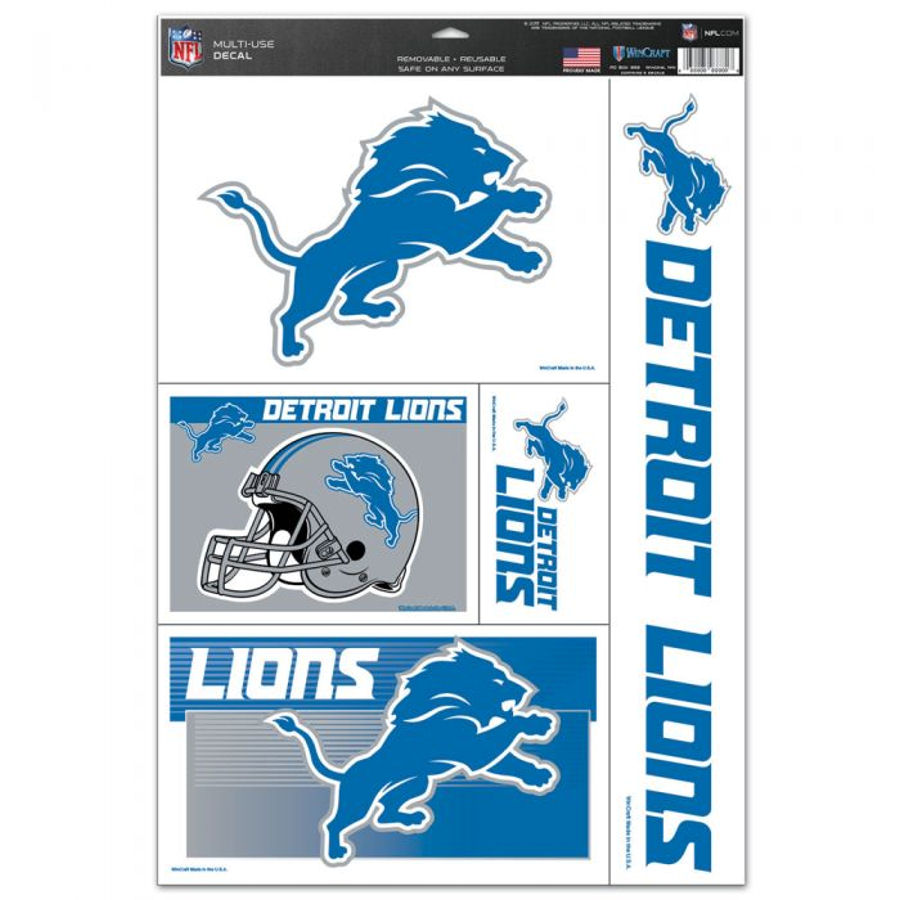 Detroit Lions Set of 5 Ultra Decals at Sticker Shoppe
