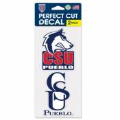 Colorado State University Pueblo ThunderWolves - Set of Two 4x4 Die Cut Decals