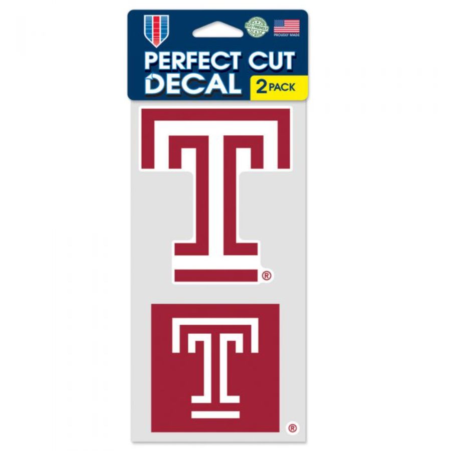 Temple University Owls - Set of Two 4x4 Die Cut Decals at Sticker Shoppe
