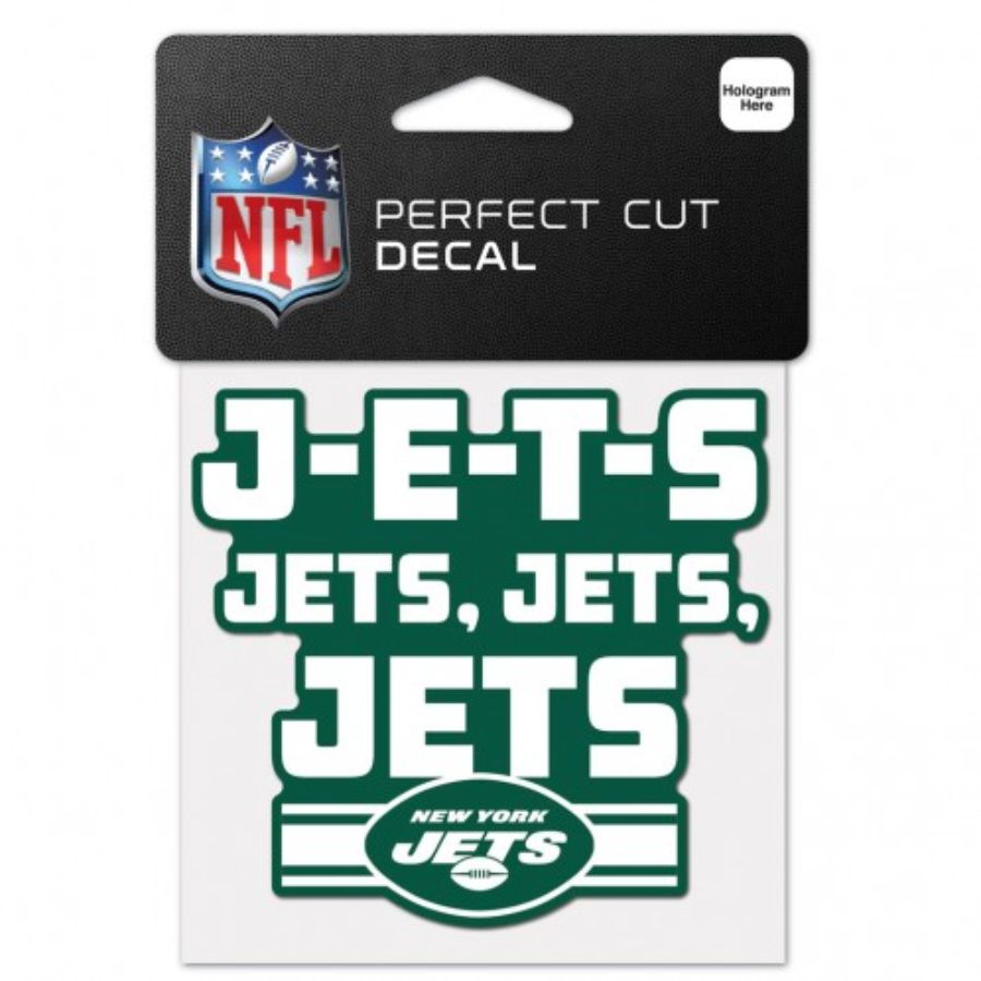 New York Jets JETS Jets Jets Jets Slogan 4x4 Die Cut Decal at
