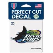 Tampa Bay Devil Rays Retro Cooperstown Logo - 4x4 Die Cut Decal