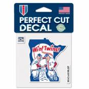 Minnesota Twins Retro Cooperstown Logo - 4x4 Die Cut Decal