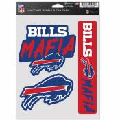 Buffalo Bills Mafia Slogan - Sheet Of 3 Fan Pack Stickers