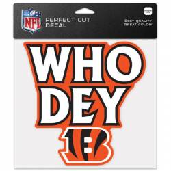 Cincinnati Bengals Who Dey - 8x8 Full Color Die Cut Decal