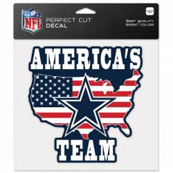 Dallas Cowboys America's Team - 8x8 Full Color Die Cut Decal