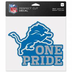 Detroit Lions One Pride - 8x8 Full Color Die Cut Decal