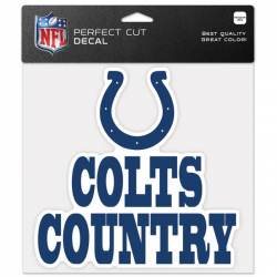 Indianapolis Colts Country - 8x8 Full Color Die Cut Decal