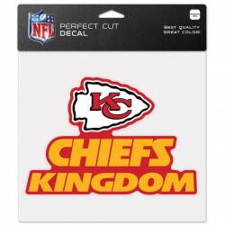 Kansas City Chiefs Kingdom - 8x8 Full Color Die Cut Decal