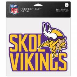 Minnesota Vikings SKOL Vikings - 8x8 Full Color Die Cut Decal
