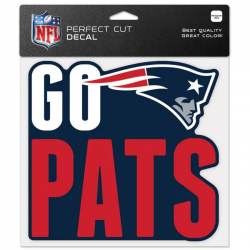 New England Patriots Go Pats - 8x8 Full Color Die Cut Decal