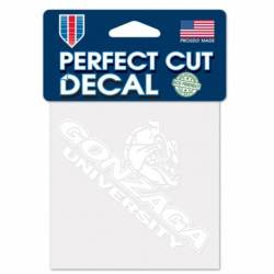 Gonzaga University Bulldogs - 4x4 White Die Cut Decal