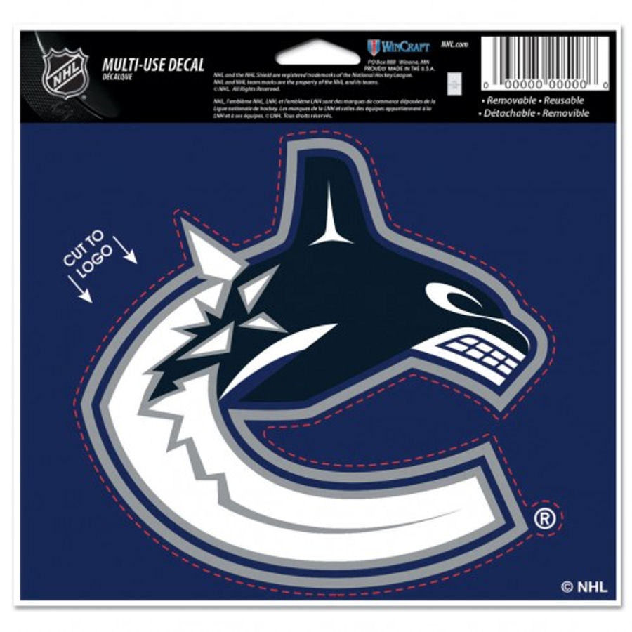 Vancouver Canucks 4.5x5.75 Die Cut Multi Use Ultra Decal at Sticker